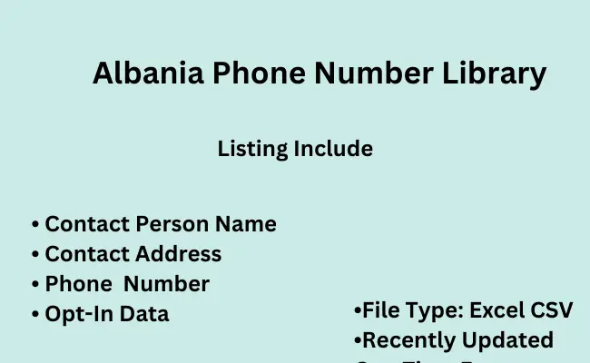 Albania phone number library