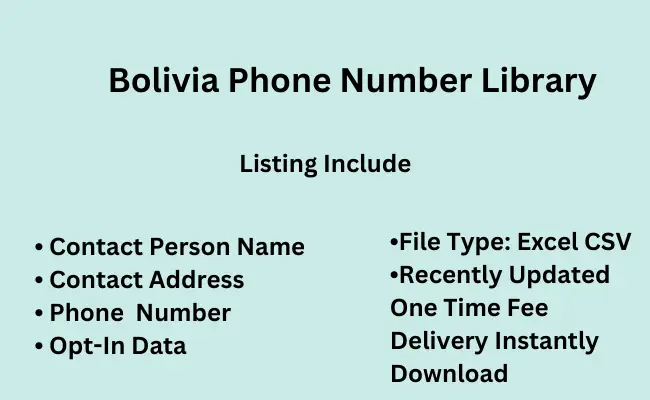 Bolivia phone number library