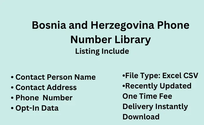 Bosnia and Herzegovina phone number library