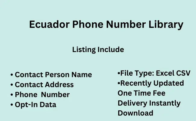 Ecuador phone number library