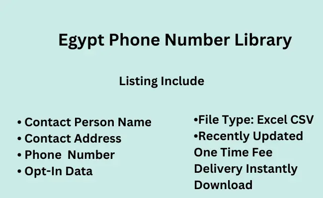 Egypt phone number library