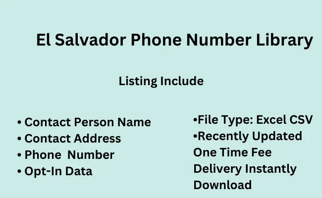 El Salvador phone number library