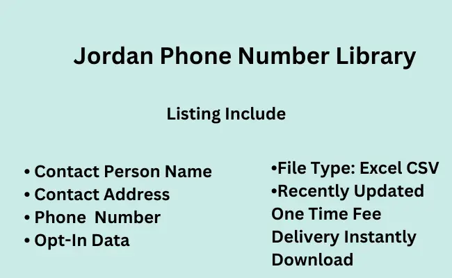 Jordan phone number library