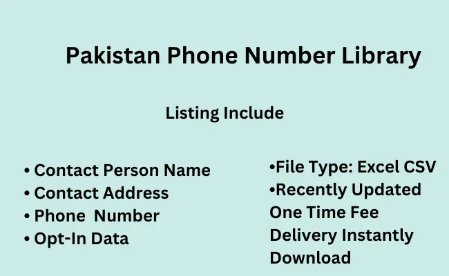 Pakistan phone number library