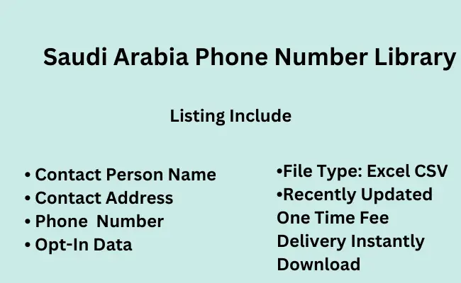 Saudi Arabia phone number library