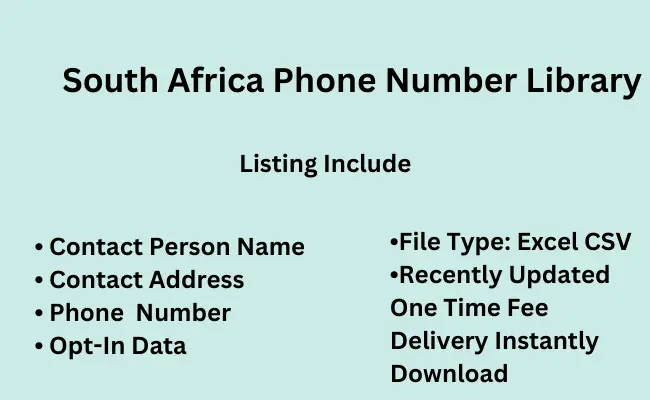 South Africa phone number library