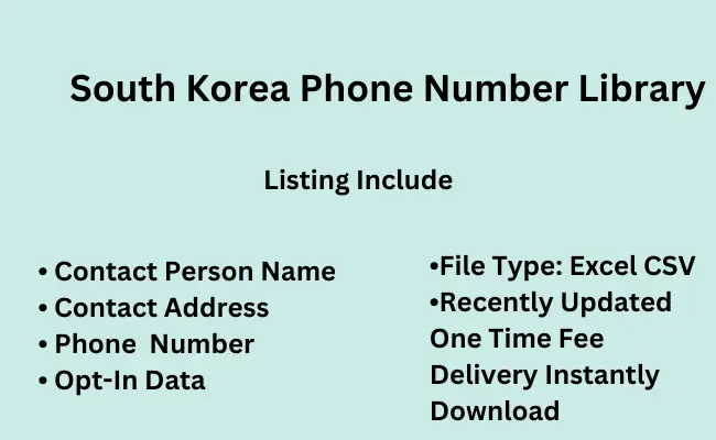 South Korea phone number library