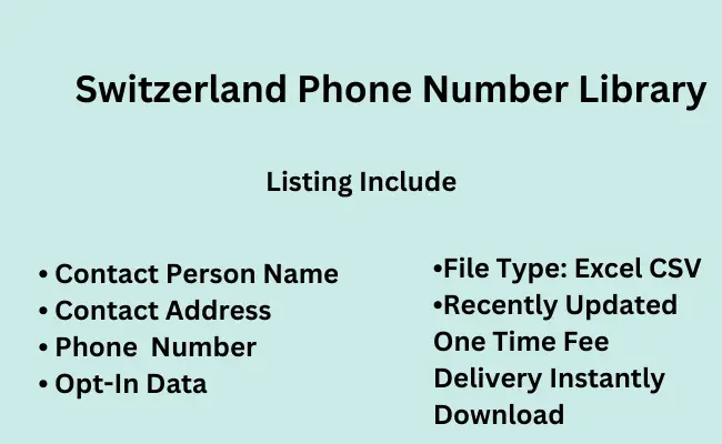 Switzerland phone number library