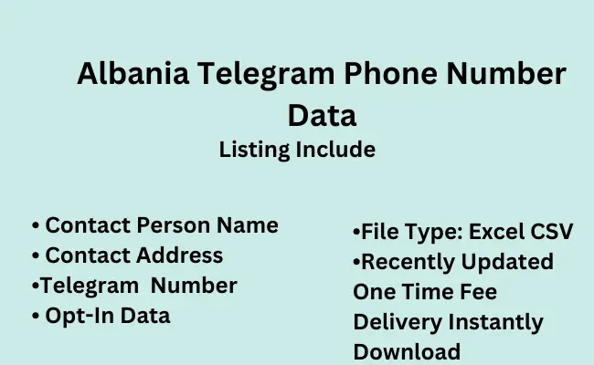 Albania telegram phone number data