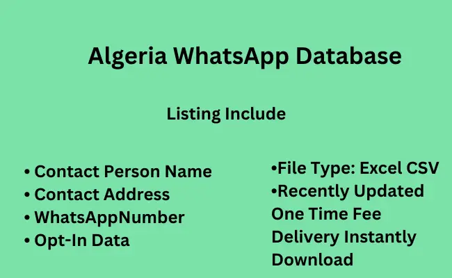 Algeria WhatsApp Database