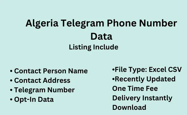 Algeria telegram phone number data