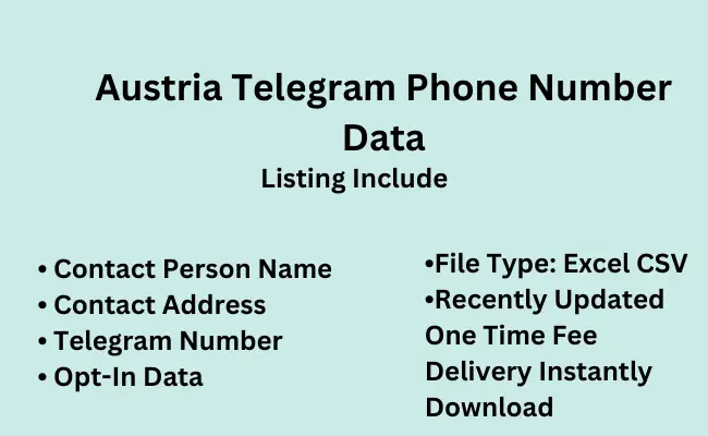 Austria telegram phone number data