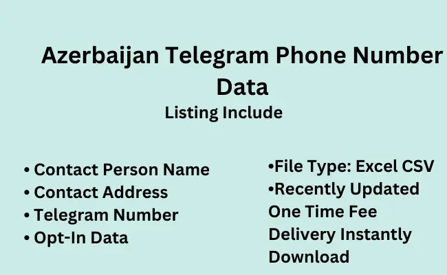 Azerbaijan telegram phone number data