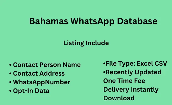 Bahamas WhatsApp Database