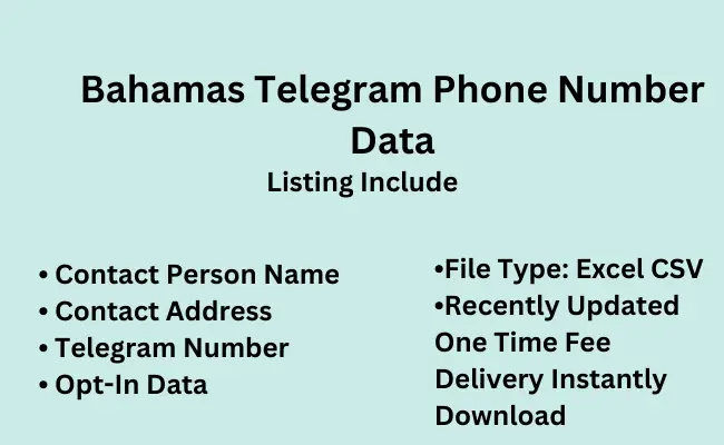 Bahamas telegram phone number data