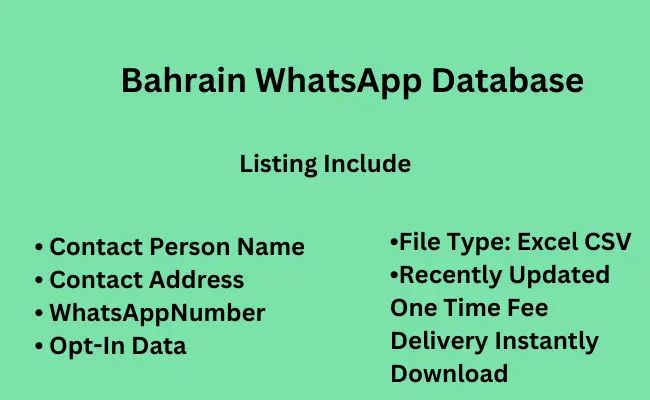 Bahrain WhatsApp Database