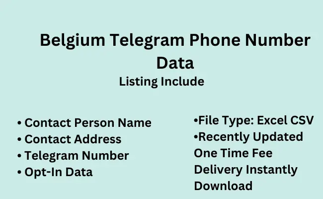 Belgium telegram phone number data