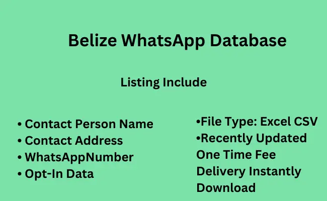 Belize WhatsApp Database