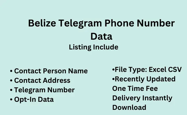 Belize telegram phone number data