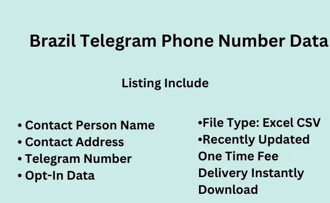 Brazil telegram phone number data