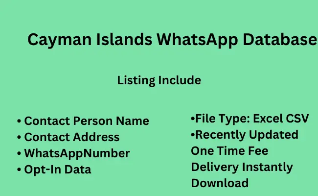 Cayman Islands WhatsApp Database