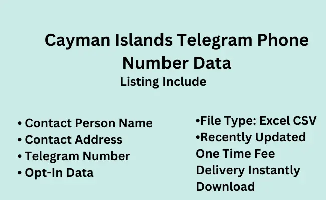 Cayman Islands telegram phone number data