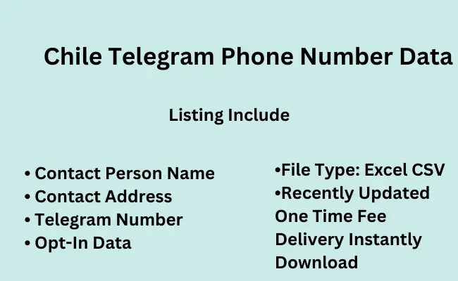 Chile telegram phone number data