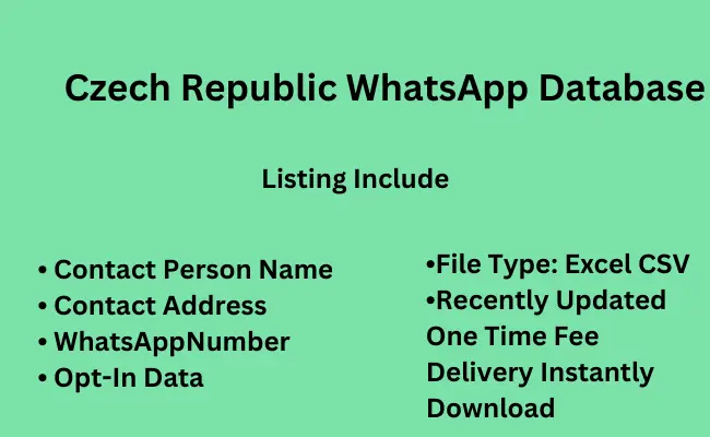 Czech Republic WhatsApp Database