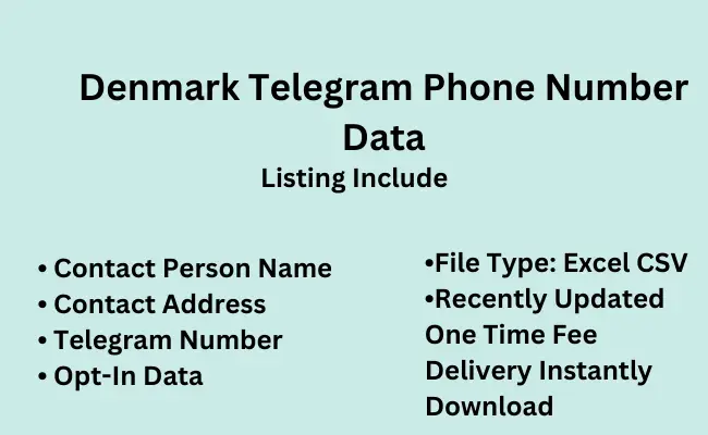 Denmark telegram phone number data