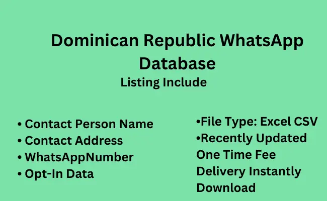 Dominican Republic WhatsApp Database