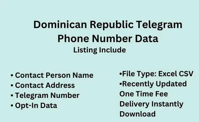 Dominican Republic telegram phone number data