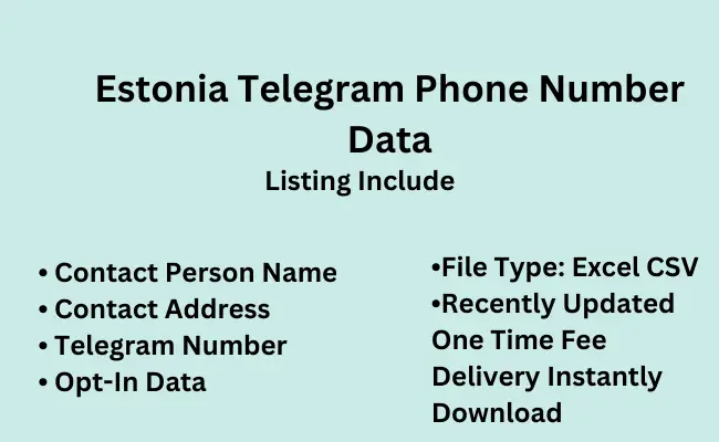 Estonia telegram phone number data