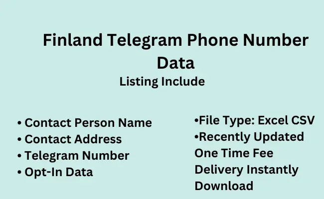 Finland telegram phone number data