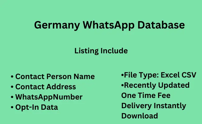 Germany WhatsApp Database