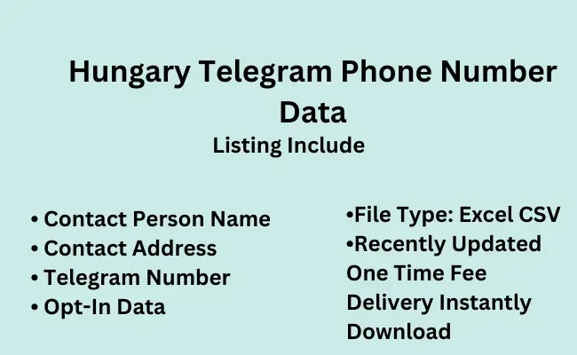 Hungary telegram phone number data