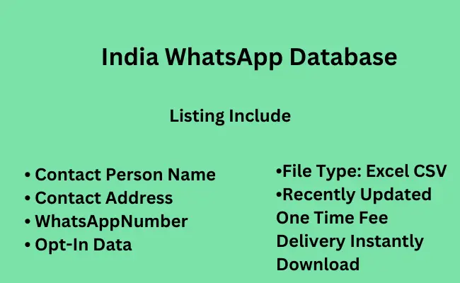 India WhatsApp Database