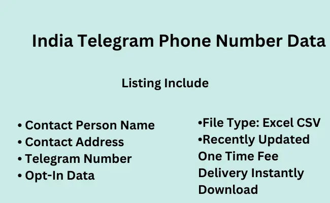 India telegram phone number data