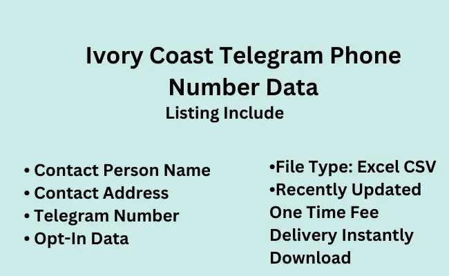 Ivory Coast telegram phone number data