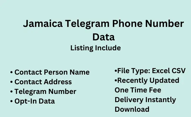 Jamaica telegram phone number data