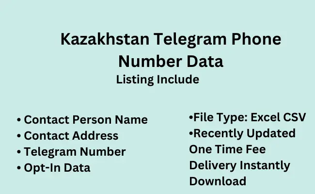 Kazakhstan telegram phone number data