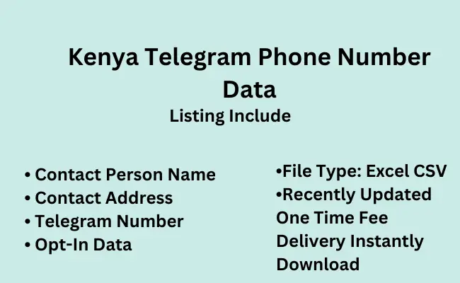 Kenya telegram phone number data