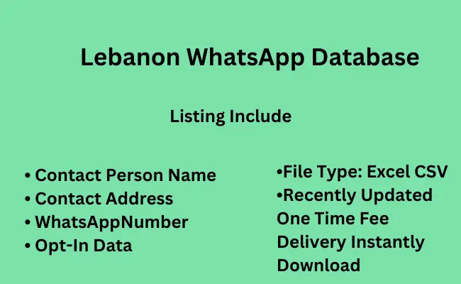 Lebanon whatsapp database