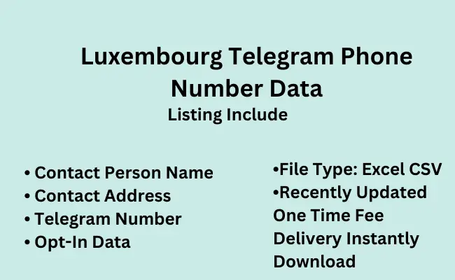 Luxembourg telegram phone number data