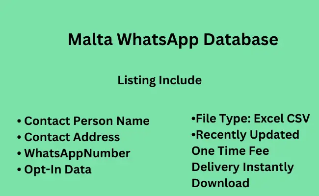 Malta whatsapp database