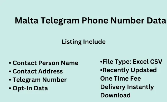 Malta telegram phone number data