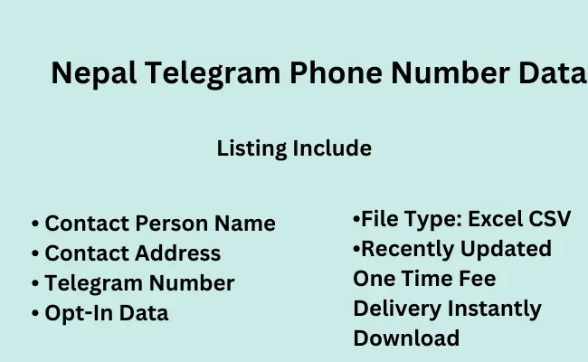 Nepal telegram phone number data