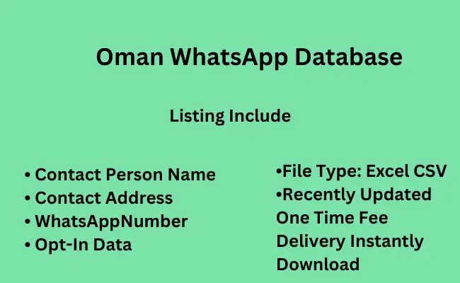 Oman whatsapp database