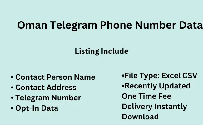 Oman telegram phone number data