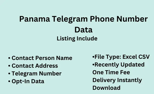 Panama telegram phone number data