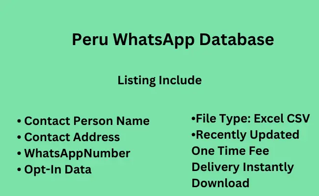 Peru whatsapp database